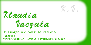 klaudia vaczula business card